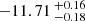$ -11.71 \,^{+0.16}_{-0.18} $