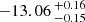 $ -13.06 \,^{+0.16}_{-0.15} $
