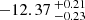 $ -12.37 \,^{+0.21}_{-0.23} $