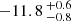 $ -11.8 \,^{+0.6}_{-0.8} $