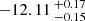 $ -12.11 \,^{+0.17}_{-0.15} $