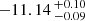 $ -11.14 \,^{+0.10}_{-0.09} $