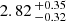 $ 2.82 \,^{+0.35}_{-0.32} $