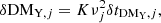 $$ \begin{aligned} \delta \mathrm{DM}_{\mathrm{Y}, j} = K\nu _j^2 \delta t_{\mathrm{DM}_{\rm Y}, j}, \end{aligned} $$