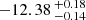 $ -12.38 \,^{+0.18}_{-0.14} $