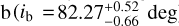 $\mathrm{b}\left(i_{\mathrm{b}}=\right. 82.27_{-0.66}^{+0.52} \mathrm{deg}$