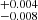 $ ^{+0.004}_{-0.008} $
