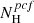 $ N_{\mathrm{H}}^{pcf} $