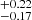 $ ^{+0.22}_{-0.17} $