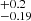 $ ^{+0.2}_{-0.19} $