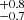 $ ^{+0.8}_{-0.7} $