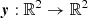 $ \boldsymbol {y}: {\mathbb {R}}^2 \rightarrow {\mathbb {R}}^2 $