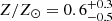 $ Z/Z_\odot = 0.6^{+0.3}_{-0.5} $