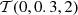 $ {\cal {{T}}}(0, 0.3, 2) $