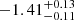 $ -1.41^{+0.13}_{-0.11} $