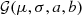 $ {\cal {{G}}}(\mu , \sigma , a, b) $