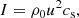 $$ \begin{aligned} I = \rho _0 u^2 c_{\rm s} , \end{aligned} $$