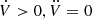 $ {\dot {V}} >0, \ddot {V} = 0 $