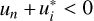 $\frame{u_n} + u_i^* < 0$