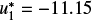 $u_1^ \star = - 11.15$