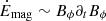 $ \dot{E}_{\mathrm{mag}} \sim B_\phi \partial_t B_\phi $