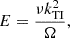 $$ \begin{aligned} E = \frac{\nu k_{\rm TI}^2}{\Omega }, \end{aligned} $$