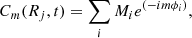 $$ \begin{aligned} C_m(R_j,t) = \sum _i M_i e^{(-im\phi _i)}, \end{aligned} $$