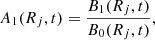 $$ \begin{aligned} A_1(R_j,t) = \frac{B_1(R_j,t)}{B_0(R_j,t)}, \end{aligned} $$