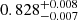 $ 0.828_{-0.007}^{+0.008} $