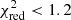 $ \chi _{\mathrm {red}}^2 < 1.2 $