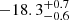 $ -18.3_{-0.6}^{+0.7} $