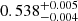 $ 0.538_{-0.004}^{+0.005} $