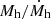 $ {M_{\mathrm{h}} / \dot{M}_{\mathrm{h}}} $