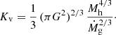 $$ \begin{aligned} K_{\rm v} = {1 \over 3} \, (\pi G^2)^{2/3} \, {M_{\rm h}^{4/3} \over \dot{M}_{\rm g}^{2/3}}\cdot \end{aligned} $$
