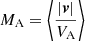 $ M_{\mathrm {A}} = \left \langle \frac {|\boldsymbol {v}|}{V_{\mathrm {A}}}\right \rangle $