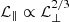 $ {\cal {{L}}}_{\parallel }\propto {\cal {{L}}}_{\perp }^{2/3} $