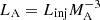$ L_{\mathrm {A}}=L_{\mathrm {inj}}M_{\mathrm {A}}^{-3} $
