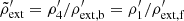 $ {\tilde {\rho }}^\prime_\mathrm {ext}=\rho ^{\prime}_4/\rho ^{\prime}_\mathrm {ext,b}=\rho ^{\prime}_1/\rho ^{\prime}_\mathrm {ext,f} $