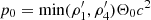 $ p_0=\min (\rho ^{\prime}_1,\rho ^{\prime}_4)\Theta _0c^2 $