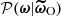 $ \mathcal{P}(\boldsymbol{\omega}|\boldsymbol{\widetilde{\omega}}_{\mathrm{O}}) $