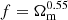 $ f=\Omega_{\mathrm{m}}^{0.55} $
