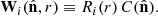 $$ \begin{aligned} \mathbf W _i(\hat{\mathbf{n }},r) \equiv R_i(r) \, C(\hat{\mathbf{n }}). \end{aligned} $$