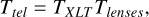 T_{tel} = T_{XLT}T_{lenses},