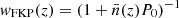 $ \mathit{w}_{\mathrm{FKP}}(z) = (1 + \bar{n}(z) P_0)^{-1} $