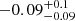 $ -0.09_{-0.09}^{+0.1} $