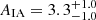 $ A_{\mathrm{IA}} = 3.3^{+1.0}_{-1.0} $