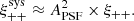 $$ \begin{aligned} \xi _{++}^\mathrm{sys}\approx A^2_{\rm PSF} \times \xi _{++}. \end{aligned} $$