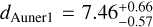 $d_{\rm Auner 1}=7.46^{+0.66}_{-0.57}$