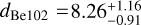 $d_{\rm Be 102}=8.26^{+1.16}_{-0.91}$