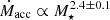 $ \dot{M}_\text{acc} \propto M_{\star}^{2.4 \pm 0.1} $